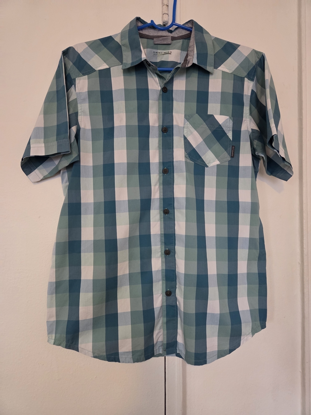 Columbia Men's Shirt Blue and Gray